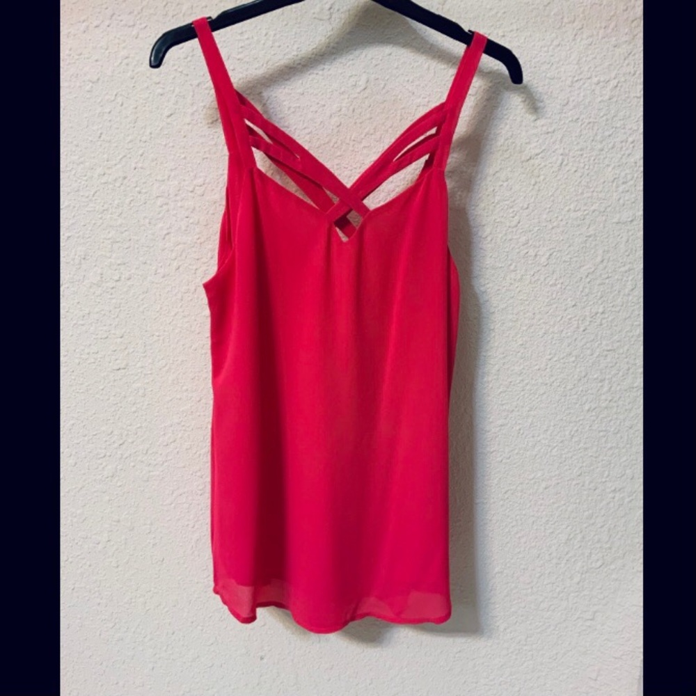 Hot pink sleeveless top by Naked Zebra sizeS